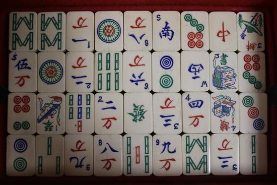 A Mah jong set